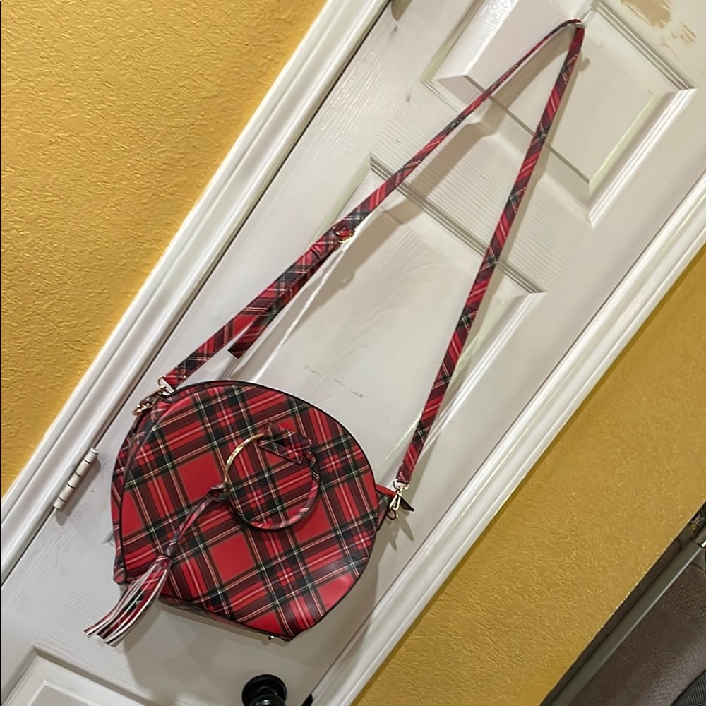 Cato Plaid Red and Black Women's Crossbody Bag